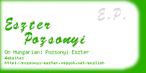 eszter pozsonyi business card